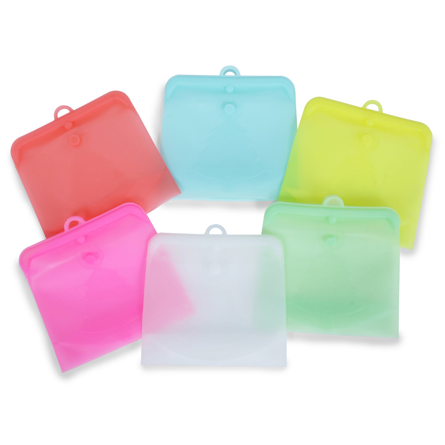 6 Reusable Silicone Storage Bag