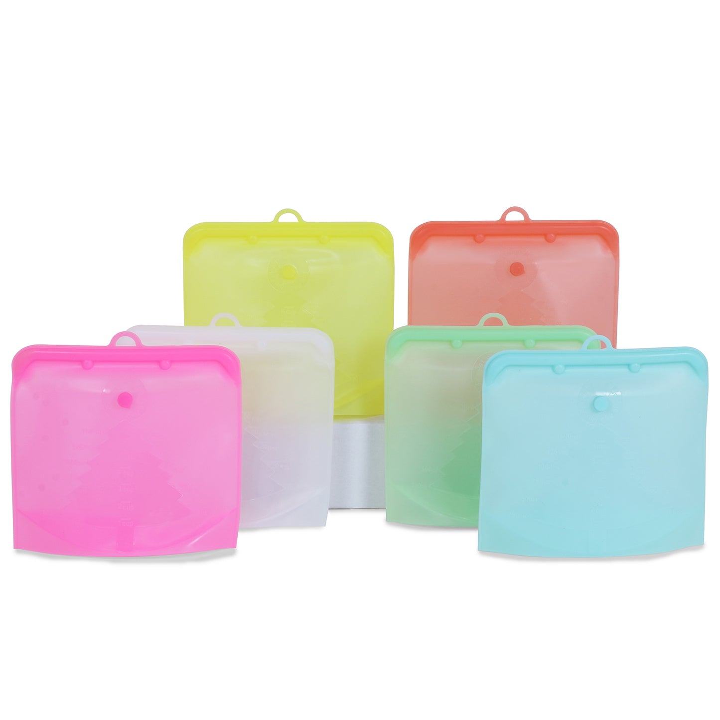 6 Reusable Silicone Storage Bag