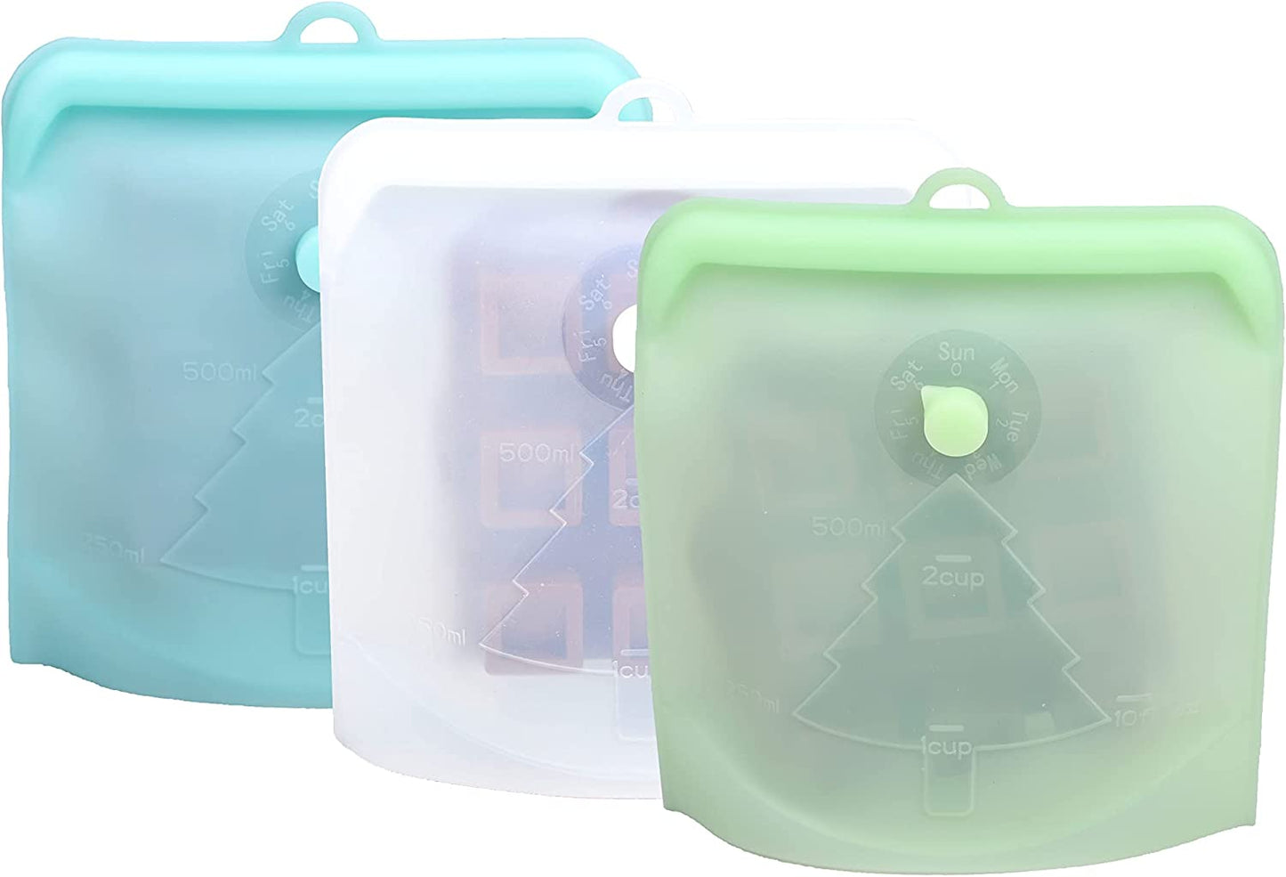 3 Reusable Silicone Small Bags