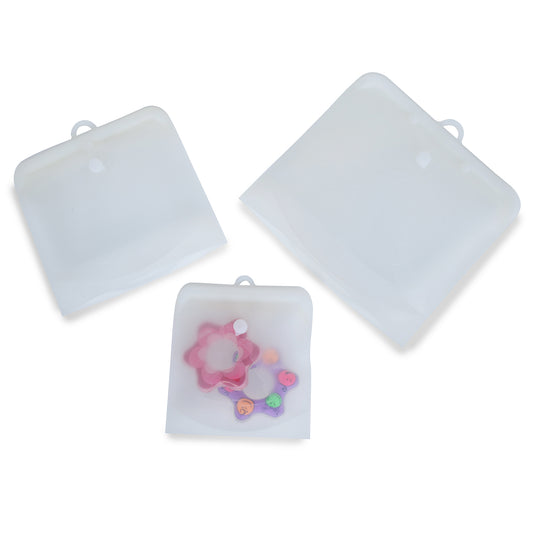 3 Reusable Silicone Bags Small + Medium + Large