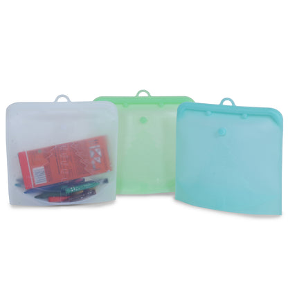 3 Reusable Silicone Large Bags